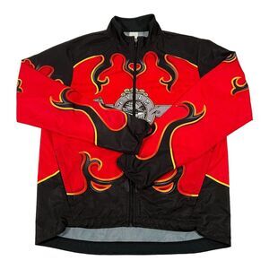 Sugoi Cycle Oregon Size XL/TG Waterproof Full Zip Jacket Red Cycling Biking‎ EUC